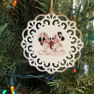 Vintage Lenox Disney Mickey and Minnie ornament
